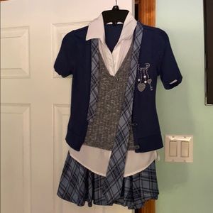Girls skirt and top with tie